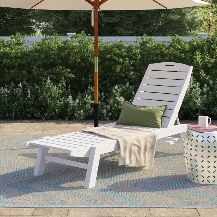 Polywood nautical best sale chaise with wheels